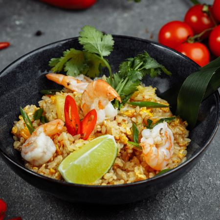 Тайский рис с креветками