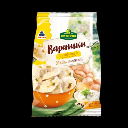 Вареники с картошкой и жареным луком ТМ "Хуторок" Вареники с картошкой и жареным луком ТМ "Хуторок"